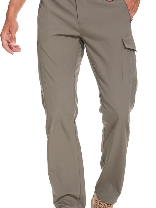 Hiking Pants for Men, Lightweight Mens Travel Pants Quick Dry Fishing Pants Men Water Resistant Outdoor Pants Work